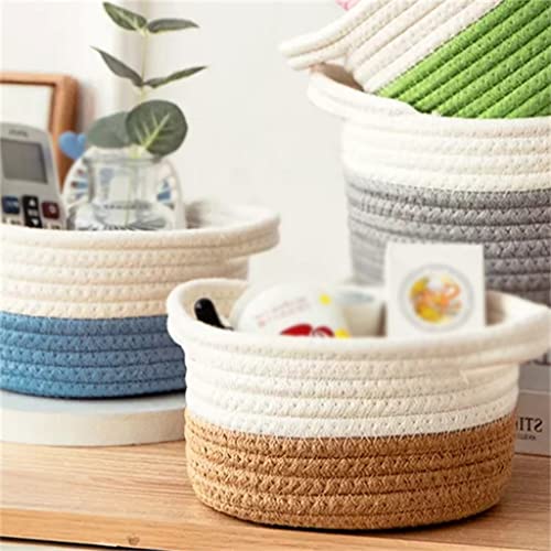 JKUYWX Desktop Storage Basket Woven Clothing Cosmetics Toys Bedroom Dresser Home Decoration Storage