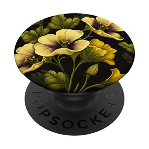 vintage evening primrose inspired flower plant gardening popsockets swappable popgrip