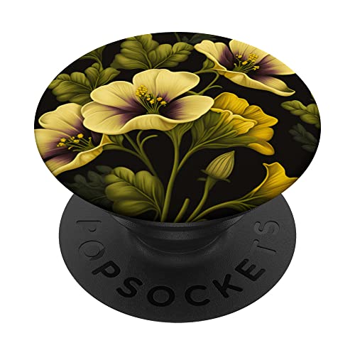 Vintage Evening Primrose Inspired Flower Plant gardening PopSockets Swappable PopGrip