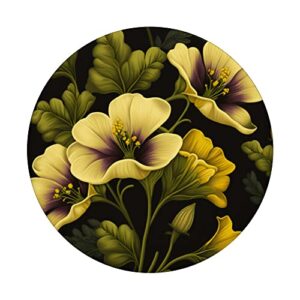 Vintage Evening Primrose Inspired Flower Plant gardening PopSockets Swappable PopGrip