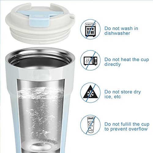 KETIEE Insulated Coffee Cup with Leakproof Lid,Reusable Coffee Cups Travel Cup,13 OZ Coffee Travel Mug,Double Walled Coffee Mug,Stainless Steel Coffee Mug for Hot Cold Drinks (Grad Blue)