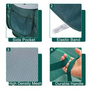 Aplter Pop Up Laundry Basket, Portable Mesh Laundry Hamper, Collapsible Storage Bin for Clothes, Toys, Suit for Home, Dorm, Travel, Green