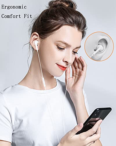 Wired Earbuds for iPhone 14/14 Pro Max - iPhone Headphones in-Ear with Microphone, Noise Isolating, Bluetooth, Compatible with iPhone 14 Pro/13/13 Pro Max/12/11/X/XR (2 Pack)