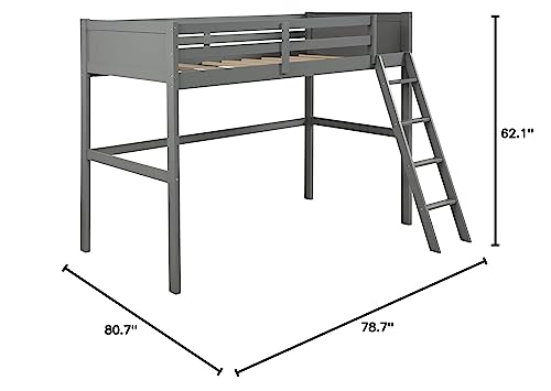 L-Shaped Twin Over Full Bunk Beds, Solid Wood Loft Beds with Cabinet and Ladder, Converted Bunk Bed Frame with Full-Length Guardrail