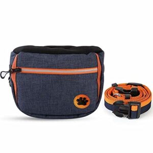 homesogood dog treat pouch, pet training bag,portable pet snack bag,walking multi-purpose dog pouch bag with adjustable waistband