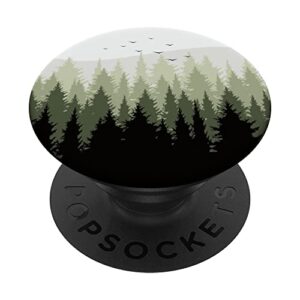 pine tree forest mountain landscape nature green popsockets swappable popgrip