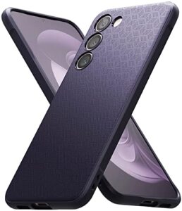 ringke onyx [feels good in the hand] compatible with samsung galaxy s23 plus case, anti-fingerprint technology prevents oily smudges non-slip enhanced grip precise cutouts for camera - deep purple
