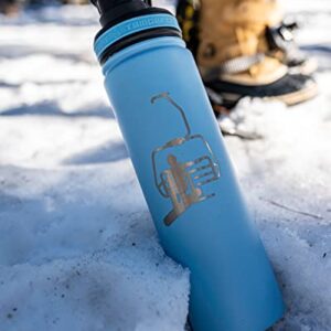 Tempercraft 22 oz Vacuum Insulated Sport Bottle | Custom Laser Engraved Options | Stainless Steel, Double-Walled, Wide Mouth (Lilac - Custom)