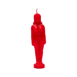 female figure image candle - protection - spells - spellwork - ritual magic - wicca (female red)