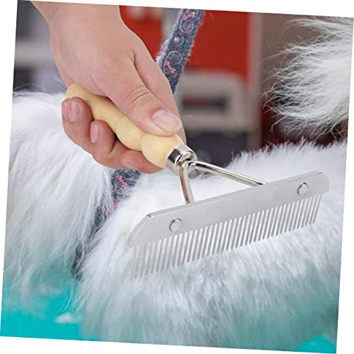 Mipcase 2 pcs Tool Detangling Horses Skin Accessory Hair Combing Instantly Tooth Long Scrubber Cleaning Rake Brush Cats Massager Care Great Kit Comb Wets Dematting Handle