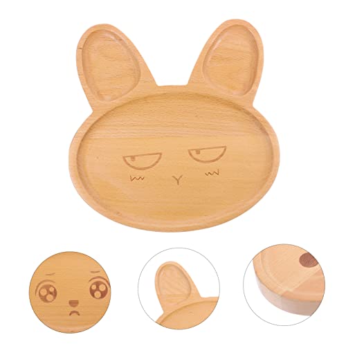 2pcs Bamboo Family Snack Condiments Decorative Adorable Animal Desktop Holidays Sauce Dish Restaurant Easter Fruit Tray Holder Plate Candy Plates Dinners Nuts Wooden Farmhouse