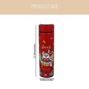 Veemoon Chinese New Year Gifts Vacuum Insulated Water Bottle Chinese Stainless Steel Insulated Cup Portable Metal Drink Cup 2023 Year Water Bottle for Coffe、Milk、Tea