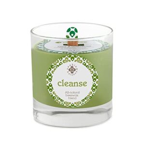 root candles scented spa candles seeking balance® handcrafted wood wick aromatherapy candle, 5.8-ounce, cleanse: lime + galbanum