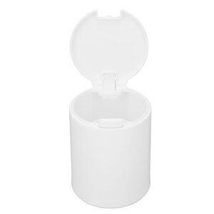 Cotton Swab Holder, Pop Up Window Dustproof Button Lid with Stickers Qtip Dispenser for Living Room Bathroom