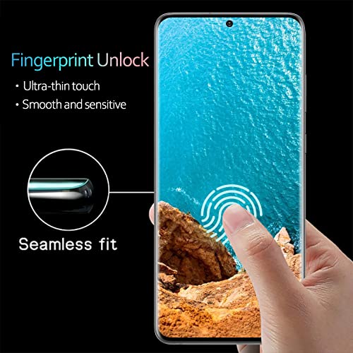 [2+2 Pack]Galaxy S21 Ultra Screen Protector, 9H Tempered, Ultrasonic Fingerprint Support, Samsung Galaxy S21 Ultra 5G Glass Screen Protector