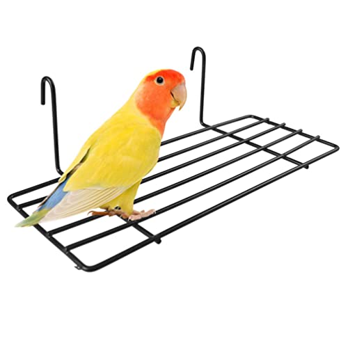 PATKAW Bird Wire Platform 2Pcs Parrot Toys Perch Cage Stand Shelf Portable Training Playground Wire Patio Sundeck Bird Play Pen Comfy Perch for Parrot Toys A