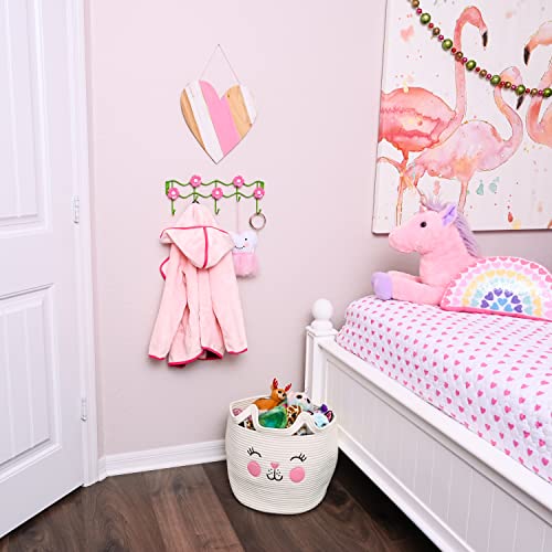 Galashield Hook Rack Wall Mounted | Coat Rack Wall Mount for Kids Room | Flower Design Hooks for Boys and Girls | Towel, Clothes, Hat, Backpack Hanger