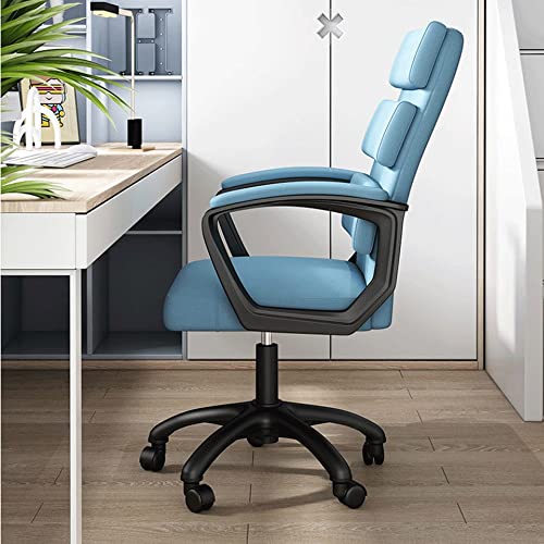 ZLXDP Computer Chair Backrest Leisure Chair Comfortable Stool Office Chair Long Student Study Chair Computer Chair (Color : Black, Size : 1)