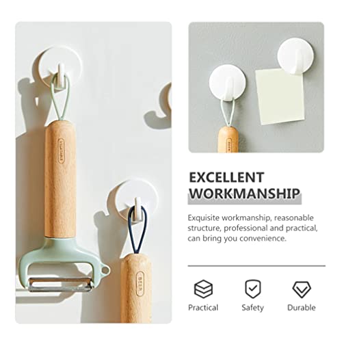 DOITOOL 8 Pcs Magnetic Hooks Fridge Magnetic Hooks Wreath Hanger Coat Towel Rack Wall Mount Hook for Locker Kitchen Bedroom Garage White