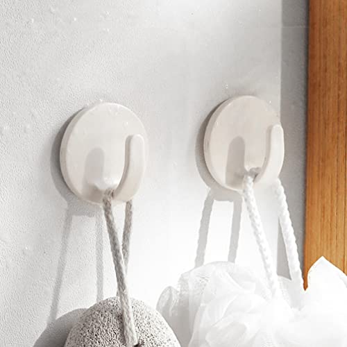 DOITOOL 8 Pcs Magnetic Hooks Fridge Magnetic Hooks Wreath Hanger Coat Towel Rack Wall Mount Hook for Locker Kitchen Bedroom Garage White