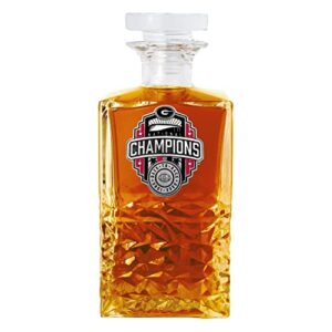 heritage pewter georgia bulldogs 2022 national championship heritage decanter | 25 oz liquor pourer | expertly crafted pewter glass