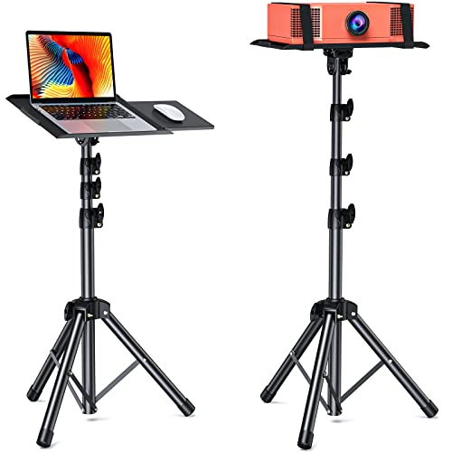 AMADA HOMEFURNISHING Floating Shelves & AMADA Projector Tripod Stand, Portable Projector Stand