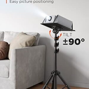 AMADA HOMEFURNISHING Floating Shelves & AMADA Projector Tripod Stand, Portable Projector Stand