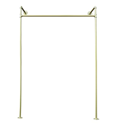 DYRABREST Wall Mounted Clothing Rack Modern Gold Metal Storage Garment Rack Retail Clothes Display Stand Commercial Clothes Racks, Bedroom Portable Coat Rack for Hanging Clothes, Coats, Skirts