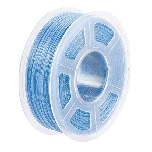 LYXDWRC 3D Printer PLA Filament, Glitter Sky Blue, 1.75mm +/- 0.02 Mm 1kg, Great for 3D Printing Pen 3D Printing