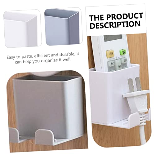 Levemolo 2pcs Holder for Plug Mount Dock Phone White Charging Bedroom Practical Power Hanging Kitchen Pocket Organizer Stands Socket Universal Professional Adhesive Control Cell Stand