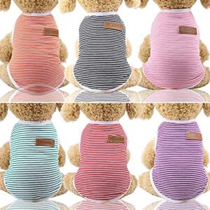 Teacup Maltipoo T Shirts Striped Shirts Shirts Pet Vest Dog with 6 Colorful Dog Puppy Colors Pet Striped Striped Apparel Pet Clothes
