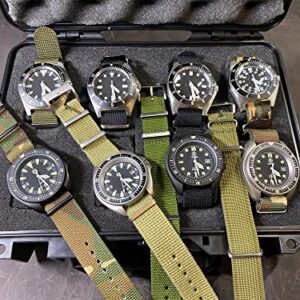 QM Men's Dive Watch US Special Forces UDT Military300M Outdoor Classical Vintage Super Light C3 Army SM8019 (SM8019ANOLOGO)