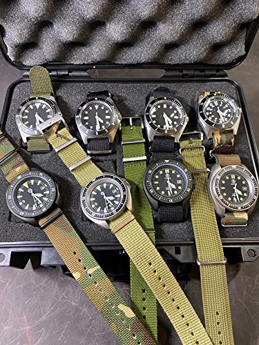 QM Men's Dive Watch US Special Forces UDT Military300M Outdoor Classical Vintage Super Light C3 Army SM8019 (SM8019ANOLOGO)