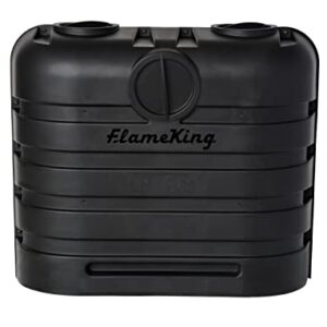 Flame King Dual 30LB LP Propane Tank Light Plastic Heavy Duty Cover for RV, Travel Trailer, Camper And Recreational Vehicle - Black