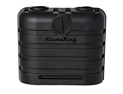 Flame King Dual 30LB LP Propane Tank Light Plastic Heavy Duty Cover for RV, Travel Trailer, Camper And Recreational Vehicle - Black