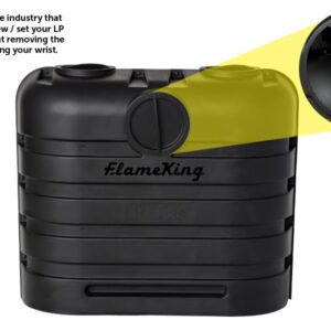 Flame King Dual 30LB LP Propane Tank Light Plastic Heavy Duty Cover for RV, Travel Trailer, Camper And Recreational Vehicle - Black