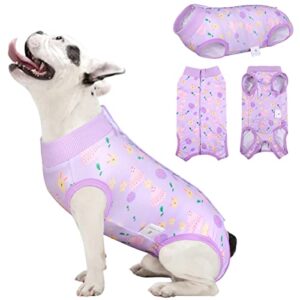 asenku easter's day dog onesie pet pajamas, dogs recovery suit for dogs cats after surgery, dog pajamas outfit bodysuit for small medium large dog cat costume (easter's day, xl)