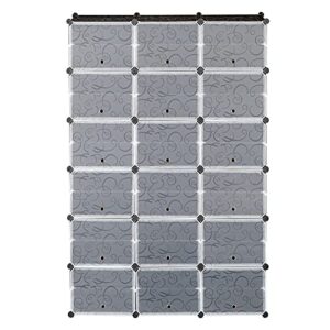 mengk12-tier portable 72 pair shoe rack organizer 36 grids tower shelf storage cabinet stand expandable for heels, boots, slippers, black