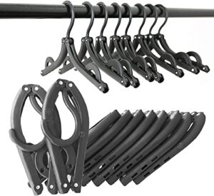 travel hangers, set of 10, lightweight and portable clothes hangers for business trips and vacations