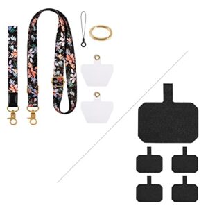 cell phone lanyard, zafolia phone strap, phone tether,wrist leash for key, universal adjustable crossbody neck straps leash for iphone case id badges and most smartphones