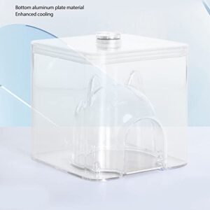 VINGVO Summer Cool Hamster, Effective Cooling Hamster Hideout High Compact Transparent PS Hollow Design for Small Animals for Home