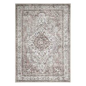 Fashionwu Area Rug 5x7 Rug for Bedroom Machine Washable Rug Aesthetic Rug Non-Shedding Anti-Slip Rug Carpet Office Rug Patio Rug Dining Room Rug 5 x 7 Large Rug, Grey