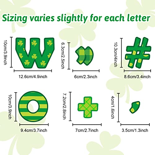 260pcs Letters Combo Pack Set St. Patrick’s Day Classroom Decorations Alphabet Letters Numbers Bulletin Board Block Accents Cutouts for Students Kids