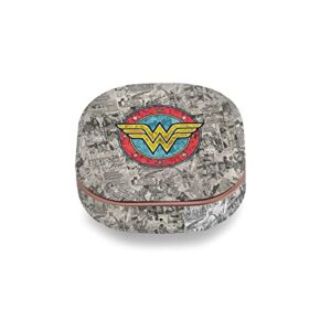 head case designs officially licensed wonder woman dc comics comics logo assorted vinyl sticker skin decal cover compatible with buds live/buds pro / buds2