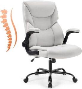 office chair, ergonomic chair with retractable footrest & lumbar support, high back mesh computer chair with 3d armrest and and tilt function, backrest and headrest,gaming chair
