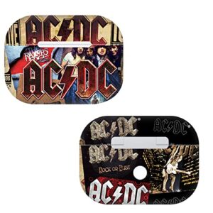 head case designs officially licensed ac/dc acdc album art collage and album cover vinyl sticker skin decal cover compatible with apple airpods pro