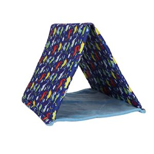 reptile sleeping bed, soft warm cartoon pattern lizard hideout tent for pet reptile guinea pig