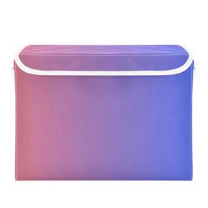 innewgogo red blue gradient storage bins with lids for organizing foldable storage bins with handles oxford cloth storage cube box for pets toys