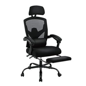 jhk ergonomic home office mesh chair, solid black