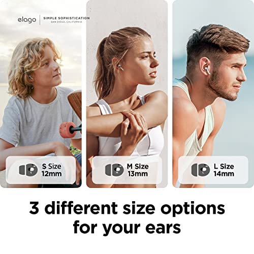 elago [6 Pairs] Compatible with AirPods Pro 2 Ear Tips with Earbuds Cover, Compatible with Apple AirPods Pro 2nd Generation [3 Sizes: Large + Medium + Small] [US Patent Registered] (Dark Grey)